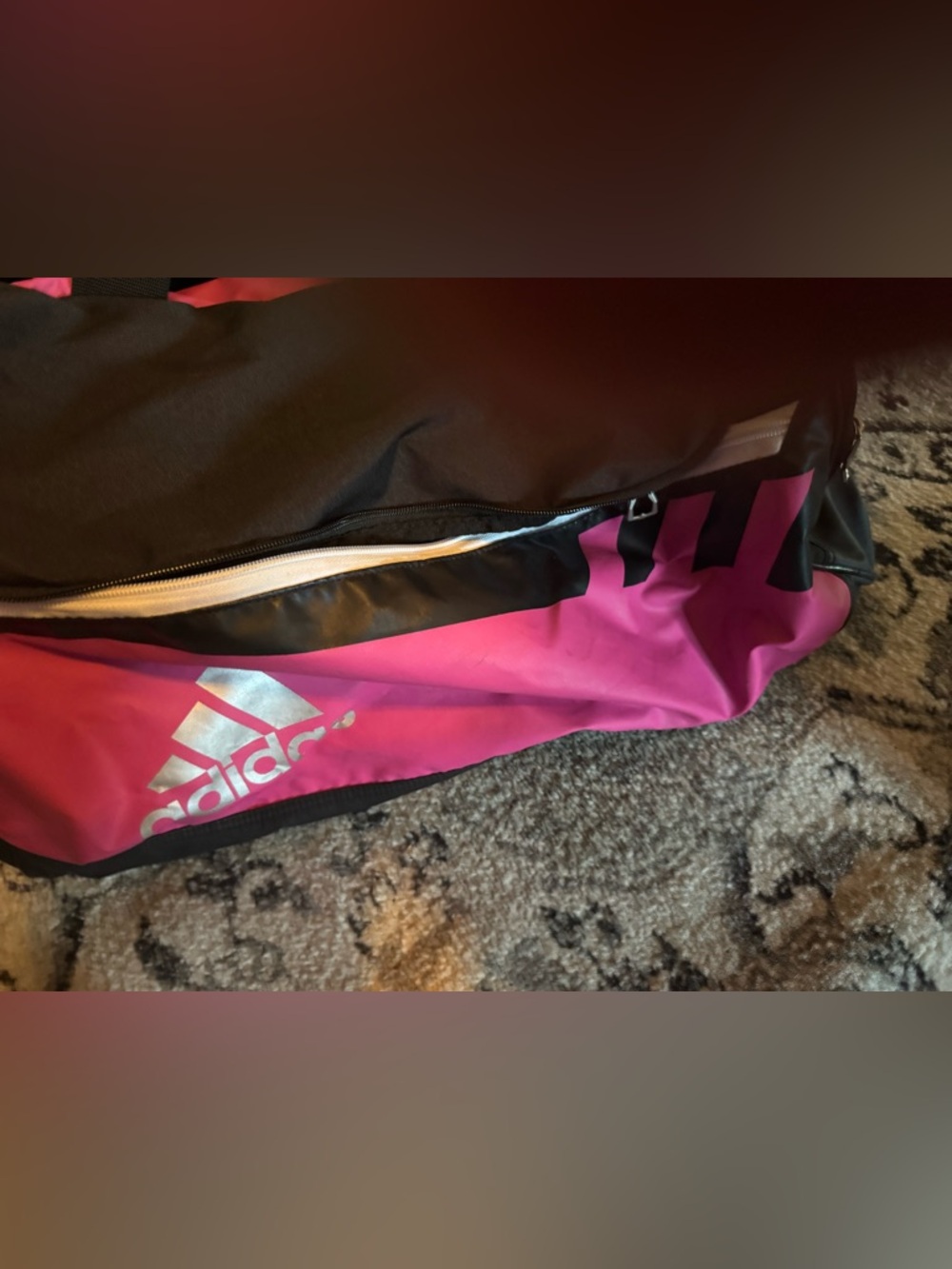 Addidas Pink Athletic Duffle Bag